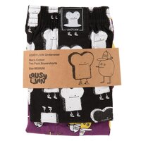 Lousy Livin Boxershorts 2 Pack Toast & Zitrone Purple/Black