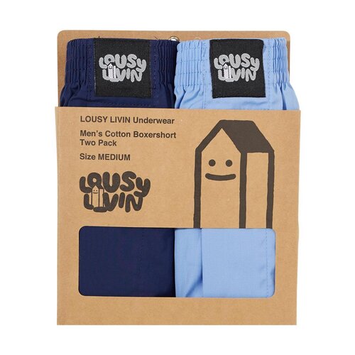 Lousy Livin Boxershorts Lousy Plain 2 Pack navy/port blue