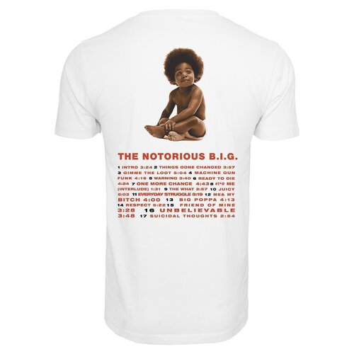 Mister Tee Notorious Big Ready To Die Tracklist Tee white XXL