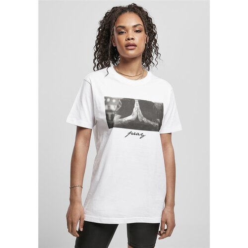 Mister Tee Ladies Pray Tee white XXL