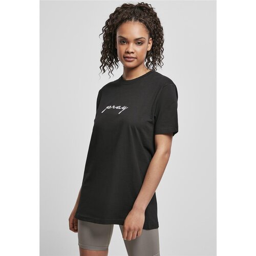 Mister Tee Ladies Pray EMB Tee black S