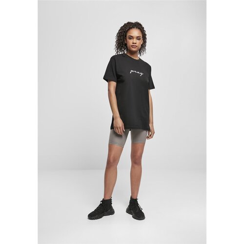 Mister Tee Ladies Pray EMB Tee black S