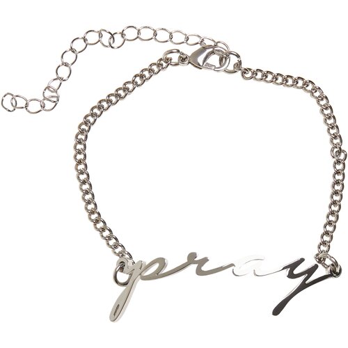 Mister Tee Pray Bracelet silver L/XL