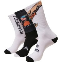 Mister Tee Pizza Art Socks 3-Pack