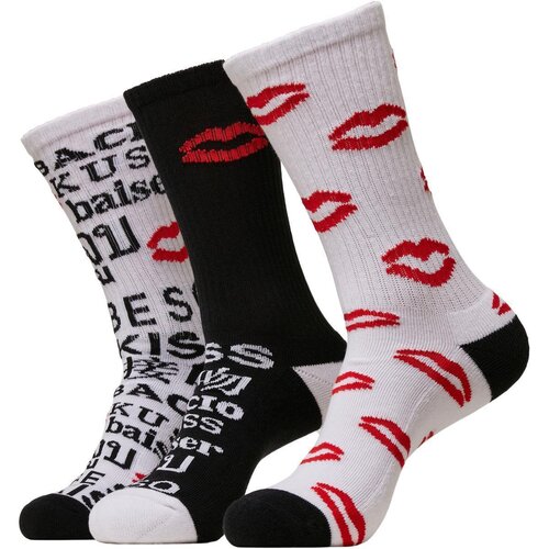 Mister Tee Kiss Socks 3-Pack black/white/red 43-46