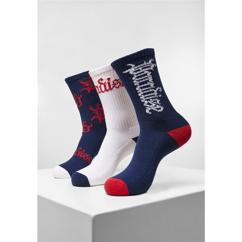 Mister Tee Paradise Socks 3-Pack navy/white/red 43-46