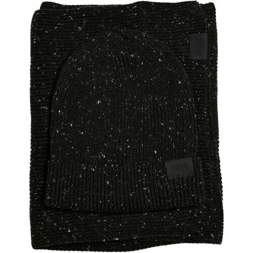 Urban Classics Nap Yarn Knit Set charcoal/white one size