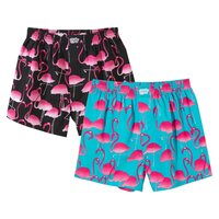 Lousy Livin Flamingo Boxershorts 2 Pack Black/Blue S