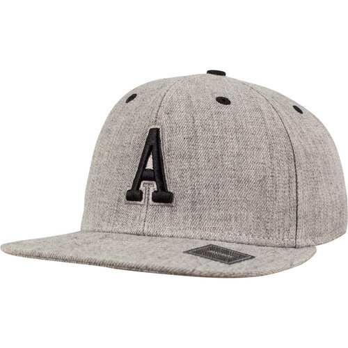 MSTRDS Letter Snapback Cap heather grey One Size A