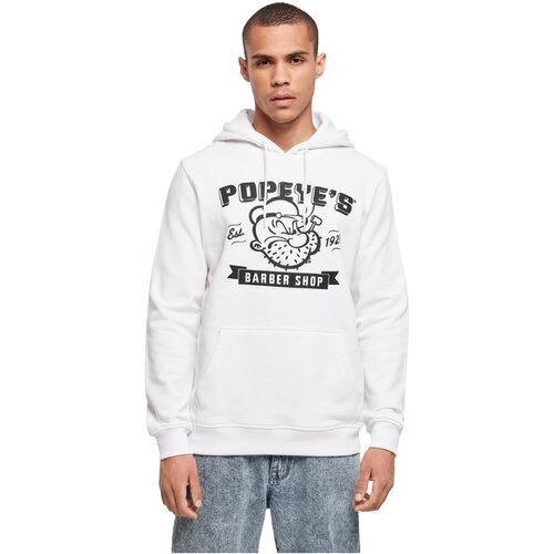 Merchcode Popeye Barber Shop Hoody white XS