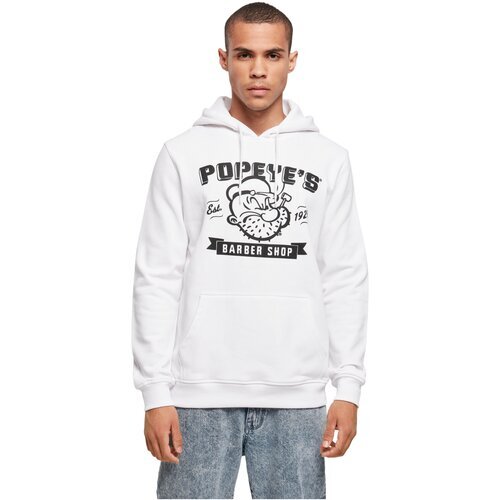 Merchcode Popeye Barber Shop Hoody white XS