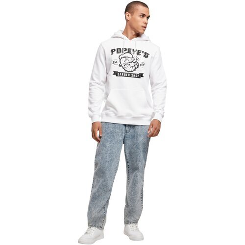 Merchcode Popeye Barber Shop Hoody white XS