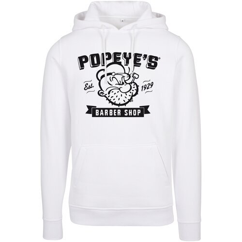 Merchcode Popeye Barber Shop Hoody white XS