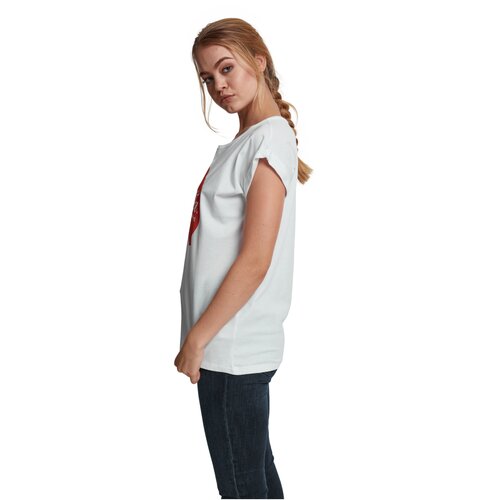 Merchcode Ladies Coca Cola Round Logo Tee white L