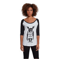 Merchcode Ladies Brandalised - Banksy´s Graffiti Ape Raglan Tee