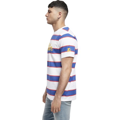 Starter Script Stripe Tee white/ultra marine/starter red S