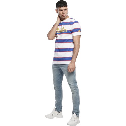 Starter Script Stripe Tee white/ultra marine/starter red S