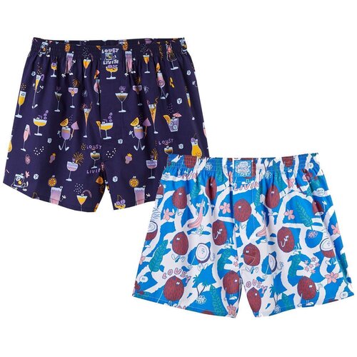 Lousy Livin Boxershorts Coconut & Cocktail White / Navy S