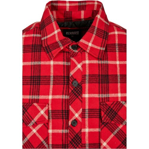 Urban Classics Plaid Quilted Shirt Jacket red/black S