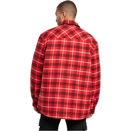 Urban Classics Plaid Quilted Shirt Jacket red/black S