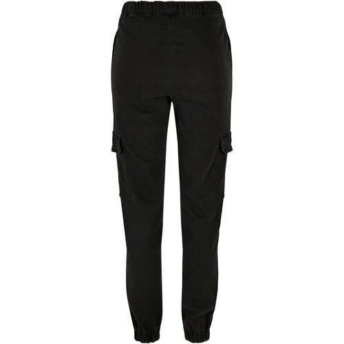 Urban Classics Ladies Knitted Denim High Waist Cargo Pants black L