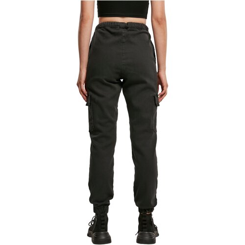 Urban Classics Ladies Knitted Denim High Waist Cargo Pants black S