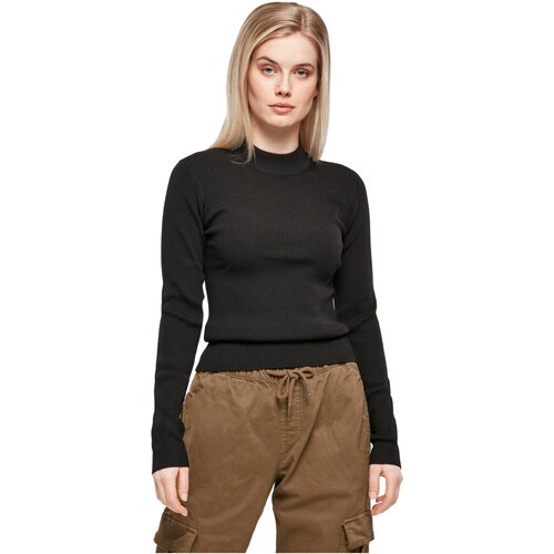 Urban Classics Ladies Rib Knit Turtelneck Sweater black 5XL