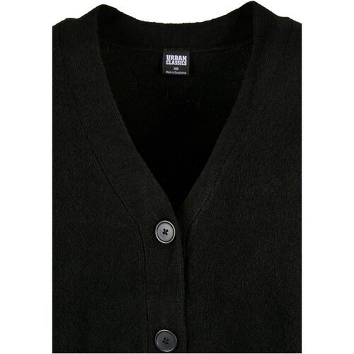 Urban Classics Ladies Chunky Fluffy Knit Cardigan black XS