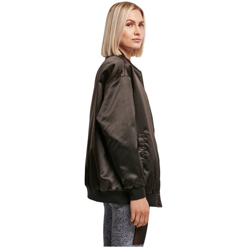 Urban Classics Ladies Oversized Satin Bomber Jacket black 3XL