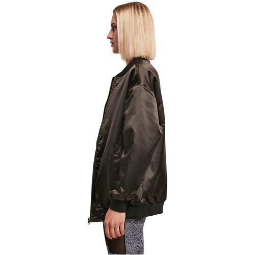 Urban Classics Ladies Oversized Satin Bomber Jacket black XXL