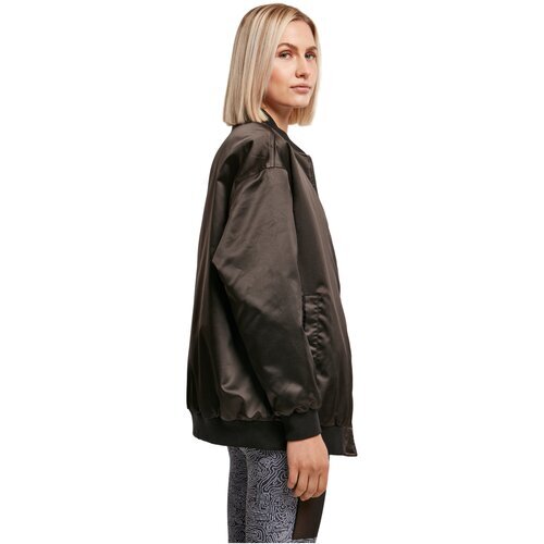 Urban Classics Ladies Oversized Satin Bomber Jacket black XXL