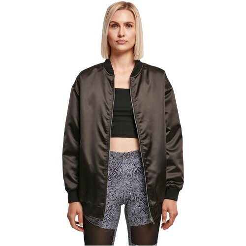 Urban Classics Ladies Oversized Satin Bomber Jacket black XXL