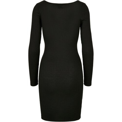 Urban Classics Ladies Rib Squared Neckline Dress black L