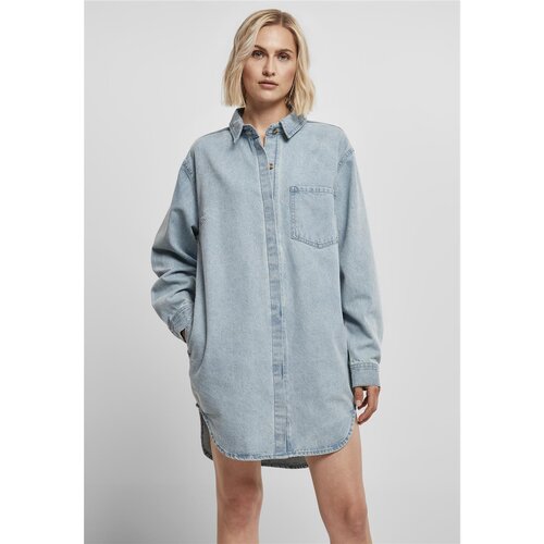 Urban Classics Ladies Oversized Denim Shirt Dress tintedlightbluewashed XS