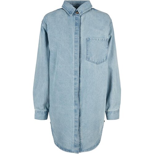 Urban Classics Ladies Oversized Denim Shirt Dress tintedlightbluewashed XS