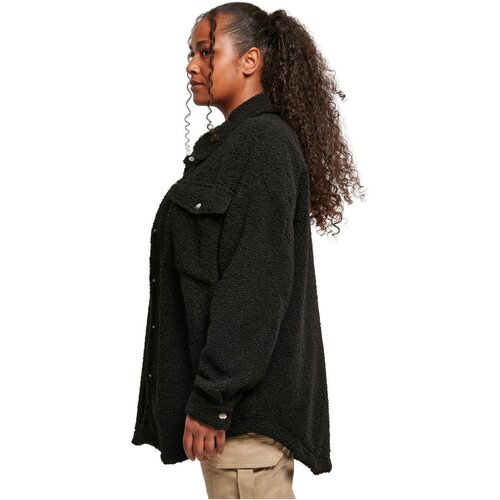 Urban Classics Ladies Sherpa Overshirt black 3XL