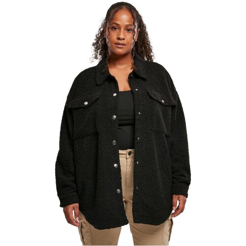 Urban Classics Ladies Sherpa Overshirt black 3XL