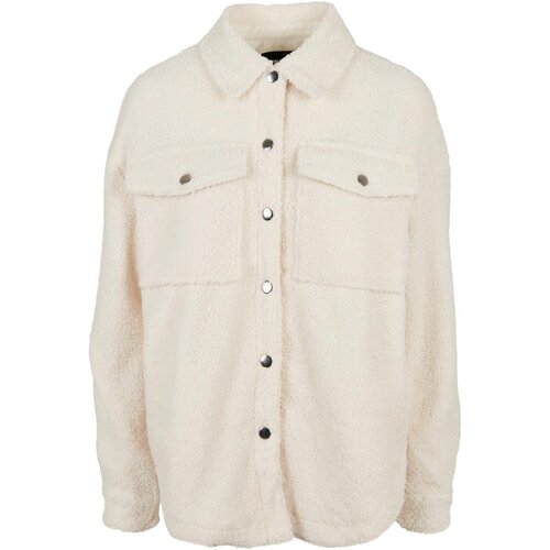 Urban Classics Ladies Sherpa Overshirt whitesand 5XL