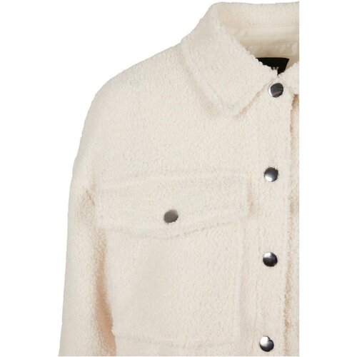 Urban Classics Ladies Sherpa Overshirt whitesand 5XL