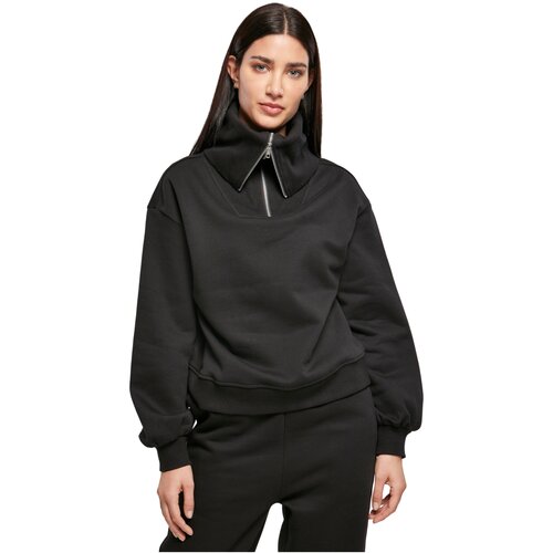 Urban Classics Ladies Oversized High Neck Troyer Crew black L