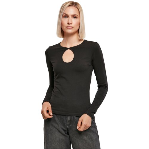 Urban Classics Ladies Organic Keyhole Longsleeve black 4XL