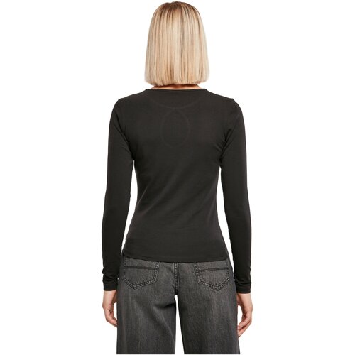 Urban Classics Ladies Organic Keyhole Longsleeve black 4XL