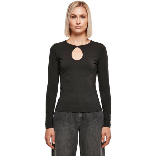 Urban Classics Ladies Organic Keyhole Longsleeve black 4XL