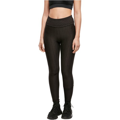 Urban Classics Ladies High Waist Honeycomb Leggings black 4XL