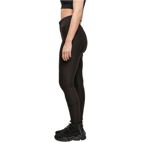 Urban Classics Ladies High Waist Honeycomb Leggings black 4XL