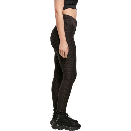 Urban Classics Ladies High Waist Honeycomb Leggings black 4XL