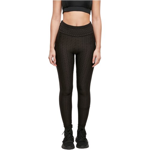 Urban Classics Ladies High Waist Honeycomb Leggings black 4XL