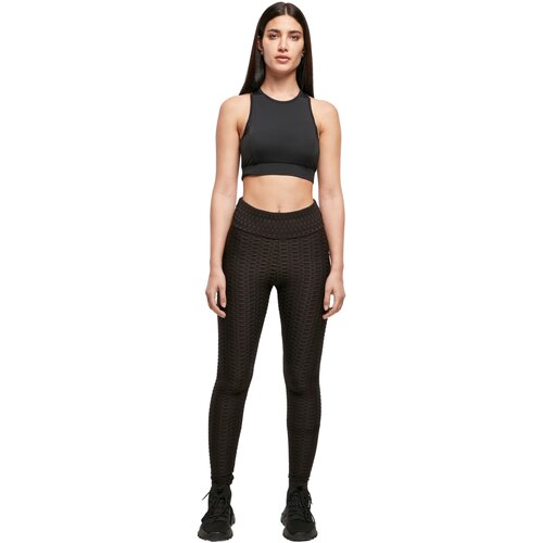 Urban Classics Ladies High Waist Honeycomb Leggings black 4XL