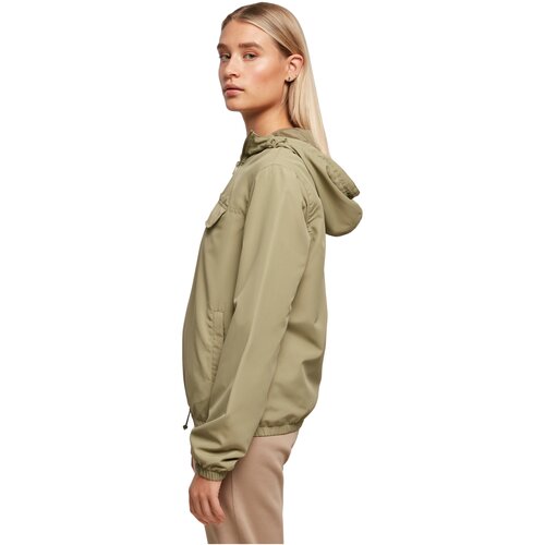 Urban Classics Ladies Recycled Basic Pull Over Jacket khaki XXL