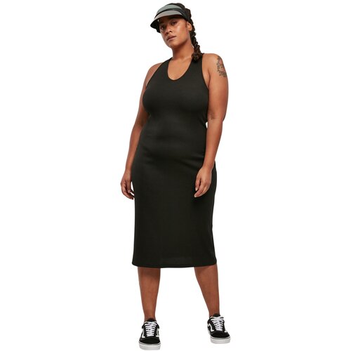 Urban Classics Ladies Midi Sleeveless Rib Dress black 3XL